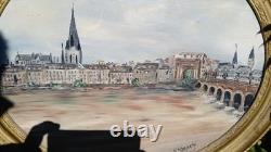 Original painting by Nicolas Mannarini, Stone Bridge in Bordeaux (2016)