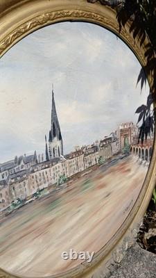 Original painting by Nicolas Mannarini, Stone Bridge in Bordeaux (2016)