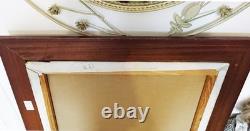 Original painting oil on canvas Port of Saint Tropez 46 x 38 cm Wooden frame