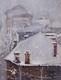 Original Painting Oil On Wood Panel The Snow From My Window