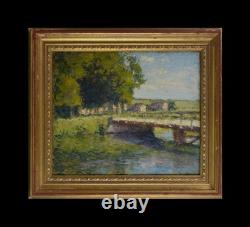 Oscar Koelliker, isn’t he? In 1882. And? Swiss school. Bridge at Saint-Rémy (Eure)