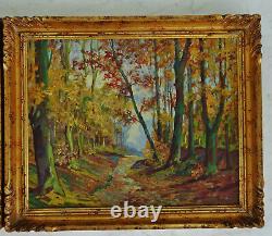 Oscar Thurillot- Pair Of Oils On Printian Landscape Panel And Under Wood