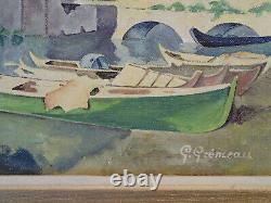 PAINTING ITALY ITALIAN LAKES Sirmione Scaligera Fortress Lake Garda Castle