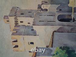 PAINTING ITALY ITALIAN LAKES Sirmione Scaligera Fortress Lake Garda Castle