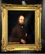 Painting / Oil On Wood From The 19th Century Portrait Of A Well-framed Man