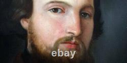 PAINTING / OIL ON WOOD FROM THE 19TH CENTURY PORTRAIT OF A WELL-FRAMED MAN