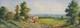 Pascal Jules. Animated Landscape, Oil Painting On Wooden Panel, Signed