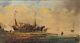 Pierre Julien Gilbert. Animated Marine Landscape Oil Painting On Wood Panel