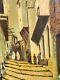 Porter. Orientalism The Casbah Of Algeria Oil Painting On Wood Panel Signed