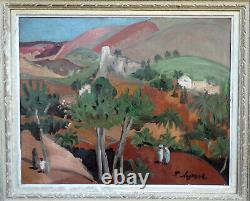 P. Legrand 1930. Great & Beautiful Orientalist. Algiers, Animated Landscape Of La Mitidja