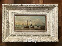 Paint Super Oil Panel A. Wood Marine Signed Budin XIX (no. 1)