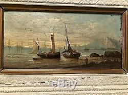 Paint Super Oil Panel A. Wood Marine Signed Budin XIX (no. 1)