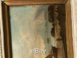 Paint Super Oil Panel A. Wood Marine Signed Budin XIX (no. 1)
