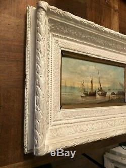 Paint Super Oil Panel A. Wood Marine Signed Budin XIX (no. 1)