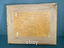 Painting Ancient Landscape Under Wood Golden Frame Late XIX Th 19 Th