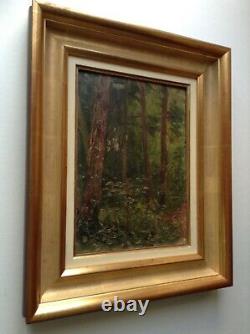 Painting Ancient Oil Impressionism Landscape Undergrowth XIX Near Louis Hayet