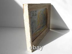 Painting Ancient Oil On Wood Painting Miniature Landscape Foret Ecole Francaise