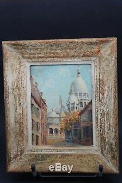 Painting At The Oil On Panel Wood Sign Didier Sayet White Lead Frame