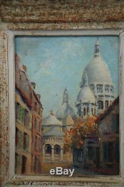 Painting At The Oil On Panel Wood Sign Didier Sayet White Lead Frame