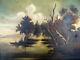 Painting Barbizon 19th Under Wood Oil On Canvas Signature To Identify (c514)