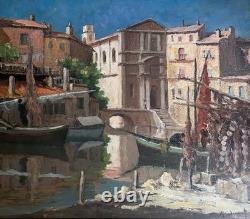 Painting HSP Pierre MANDONNET (1891-1970) The mirror to the birds Martigues