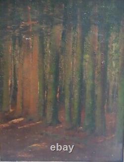 Painting Landscape Forest Russia Jules Joseph Pierrugues Hsp 1901