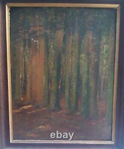 Painting Landscape Forest Russia Jules Joseph Pierrugues Hsp 1901