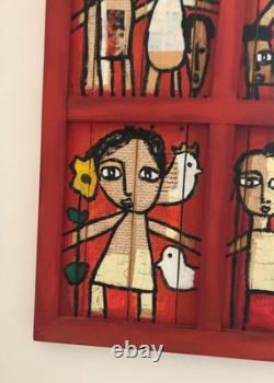 Painting OSAMA Oil on wood panel