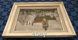 Painting Oil On Panel View On Church Signed Edmond Victor Jamois XIX Eme