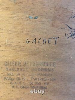 Painting Oil On Panel Wood Hsp Jean Gachet Table Signed