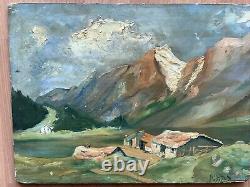 Painting Oil Painting By Artist Alessandrin 1942 Landscape Mountains