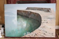Painting Oil Painting Harbor Curve Of The English Painter Michael J Praed