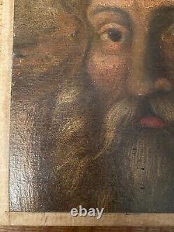 Painting On Wood Portrait Of Man, Perhaps Leonardo Da Vinci