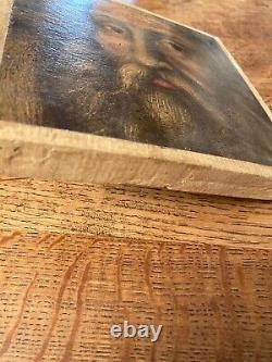 Painting On Wood Portrait Of Man, Perhaps Leonardo Da Vinci