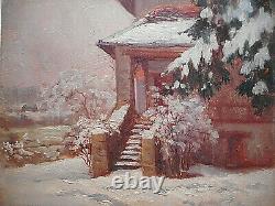 Painting Painting Emile Wegelin Landscape Winter Countryside Snow Winters