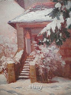 Painting Painting Emile Wegelin Landscape Winter Countryside Snow Winters