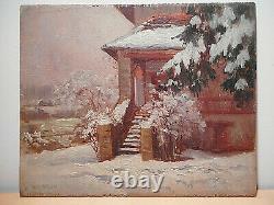 Painting Painting Emile Wegelin Landscape Winter Countryside Snow Winters