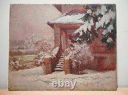 Painting Painting Emile Wegelin Landscape Winter Countryside Snow Winters