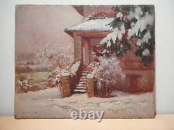 Painting Painting Emile Wegelin Landscape Winter Countryside Snow Winters