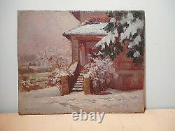 Painting Painting Emile Wegelin Landscape Winter Countryside Snow Winters
