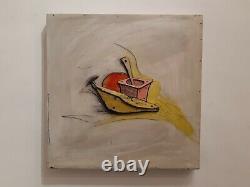 Painting Painting Eric Liot Born 1964 Unique Piece (invader Speedy Jeff Jonone)