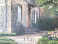 Painting Painting Original Acienne Oil P Muler Landscape Houses Garden XIX