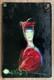 Painting Panel Oil Portrait Woman In Red Pink White Lady Rue Du Bac Paris