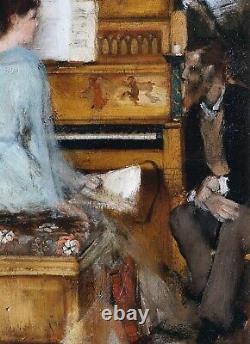 Painting, Piano, Music, Impressionism, Interior Scene, France