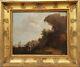 Painting Signed German Landscape Painting Panel Assigned Initial Ramberg