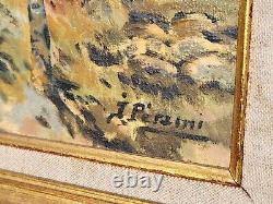 Painting Signed J Peraini Landscape Nature Painting Oil On Wood Panel