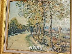 Painting Signed J Peraini Landscape Nature Painting Oil On Wood Panel