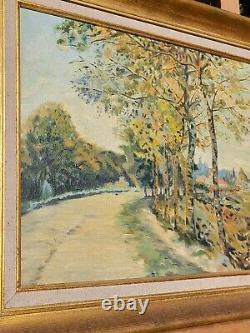 Painting Signed J Peraini Landscape Nature Painting Oil On Wood Panel