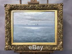 Painting Signed R. Caillot / Oil On Panel (sea Landscape) Superb Frame
