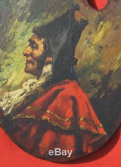 Painting Spanish School Portrait Man Bicorne Costume Spain Painting Oil